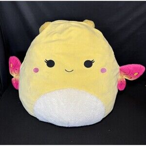 Squishmallows 20" Miry the Yellow Moth Plush – HTF Jumbo Kellytoy EUC